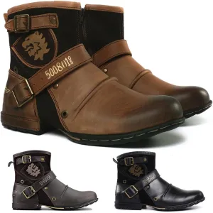 Men's Motorcycle Boots Combat Casual Dress Boot for Men