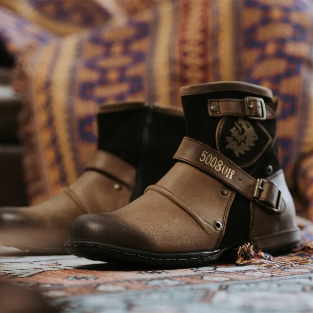 Men's Motorcycle Boots Combat Casual Dress Boot for Men