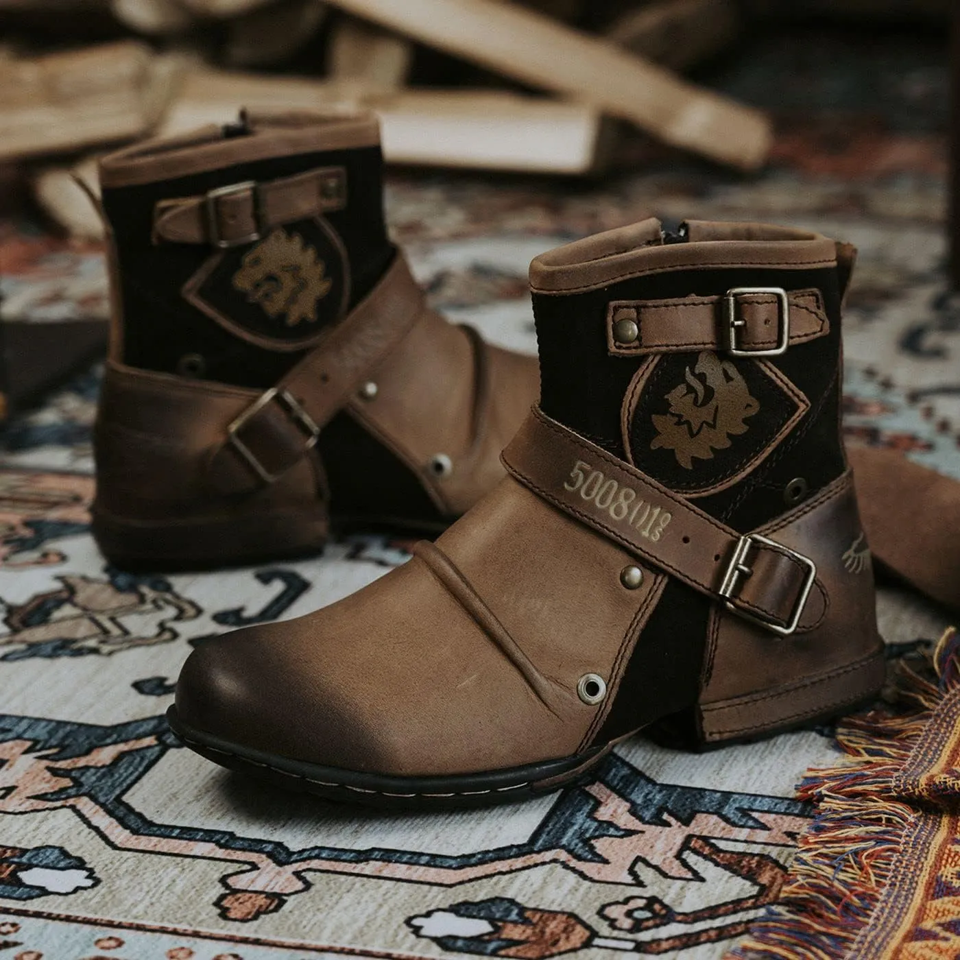 Men's Motorcycle Boots Combat Casual Dress Boot for Men