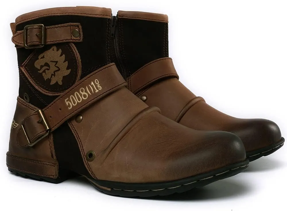 Men's Motorcycle Boots Combat Casual Dress Boot for Men