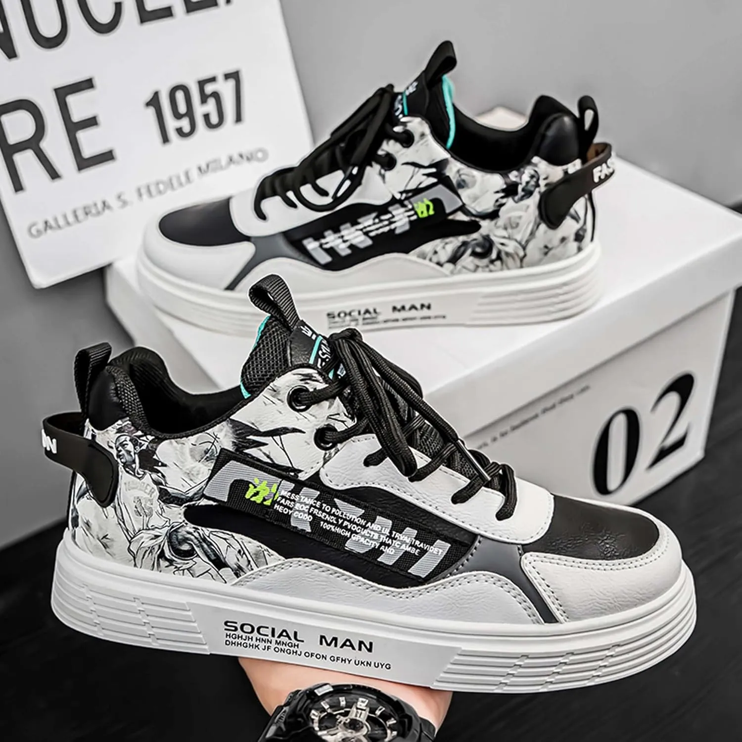 Men's Skateboarding Shoes Fashion Skateboarding Shoes Autumn/Winter Sports and Leisure Shoes