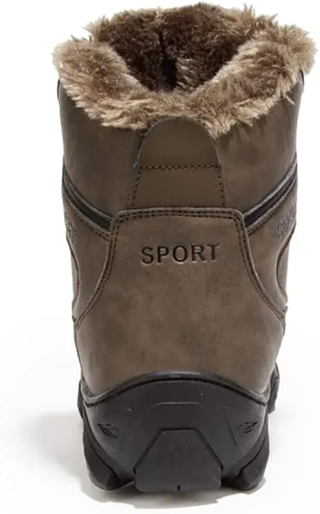 Men's Snow Boots Outdoor Hiking Boots Waterproof Fluff Snow Sports Boots