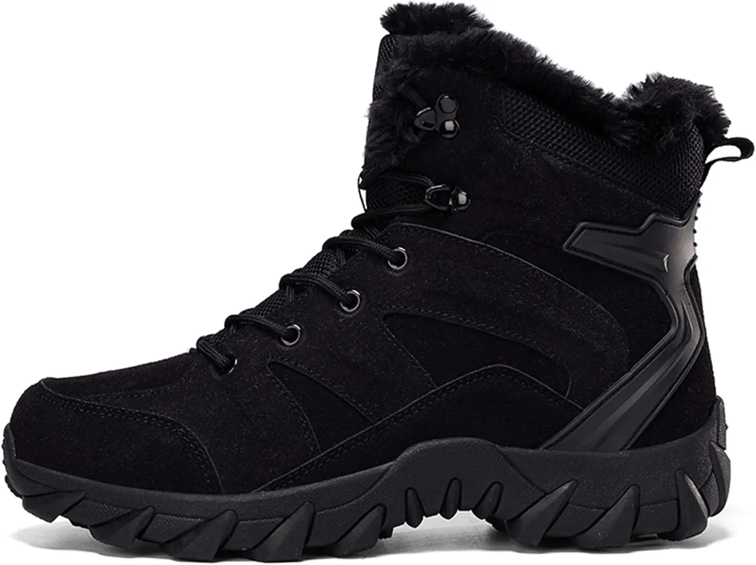 Men's Velvet Thickened Outdoor Hiking Tactical Boots Training Military Boots Waterproof Anti Slip Wear-Resistant Tactical Boots Work Boots Combat Boots