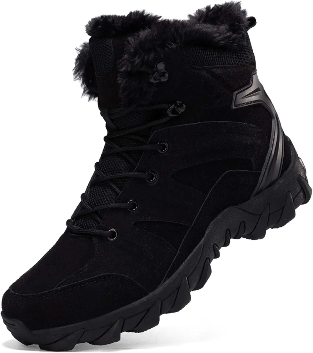 Men's Velvet Thickened Outdoor Hiking Tactical Boots Training Military Boots Waterproof Anti Slip Wear-Resistant Tactical Boots Work Boots Combat Boots