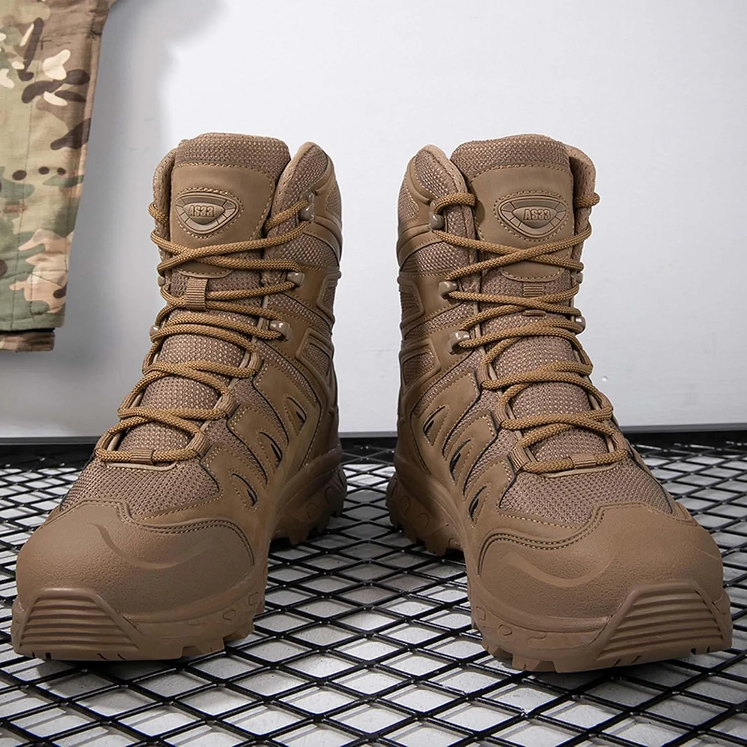 Men's Waterproof Anti Slip Wear-Resistant Tactical Hiking Boots Military Work Boots Combat Boots Outdoor Hiking Breathable Military Shoes