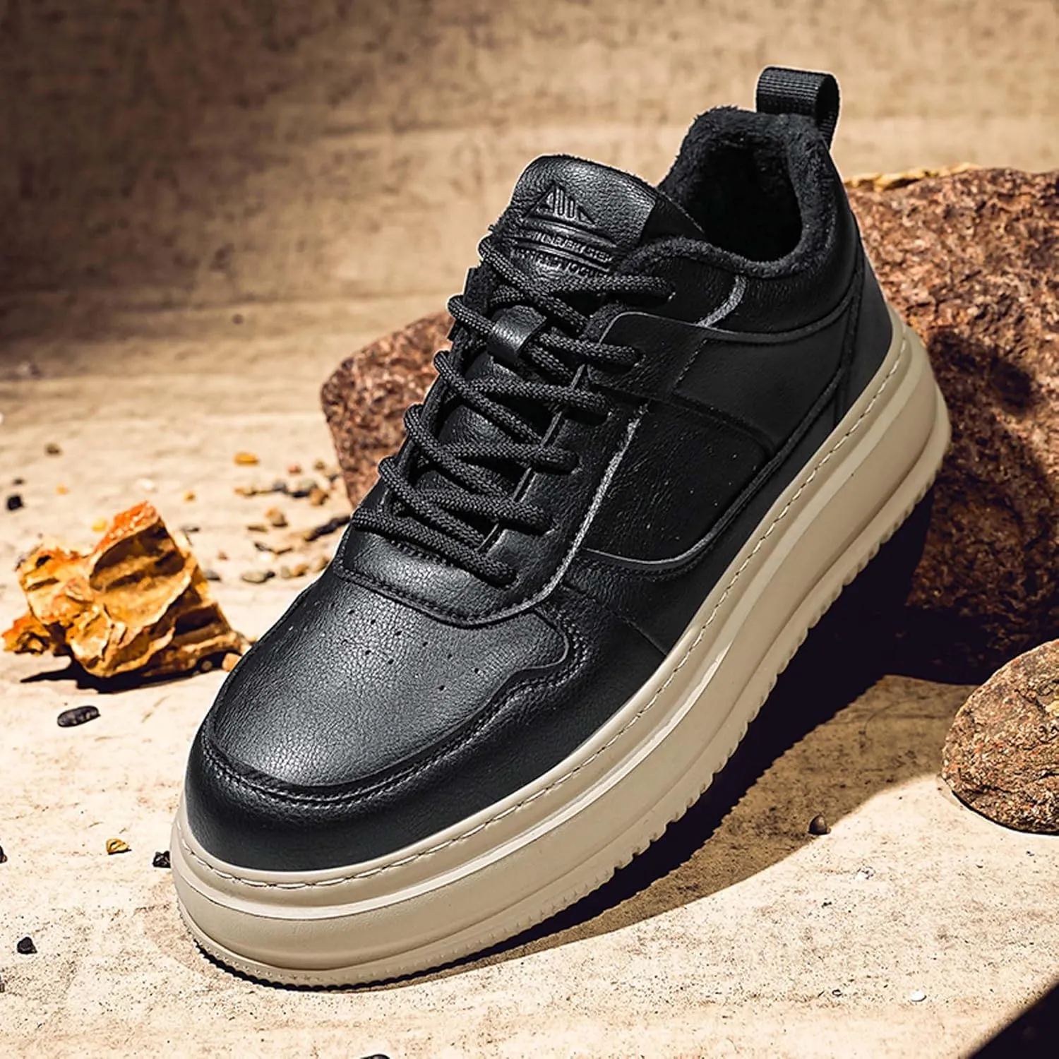 Men's Winter Skateboarding Shoes - Fashionable Casual Shoes - Velvet Warm Walking Shoes - Breathable Running Shoes Outdoor Sports Shoes