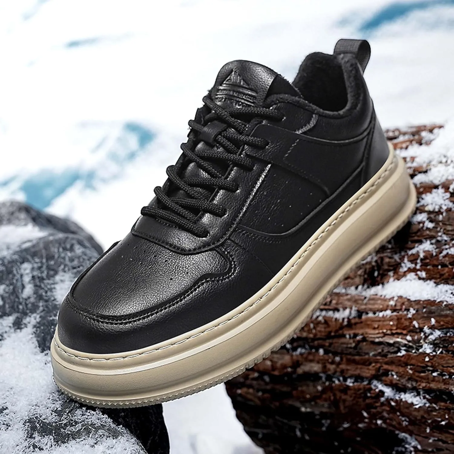 Men's Winter Skateboarding Shoes - Fashionable Casual Shoes - Velvet Warm Walking Shoes - Breathable Running Shoes Outdoor Sports Shoes