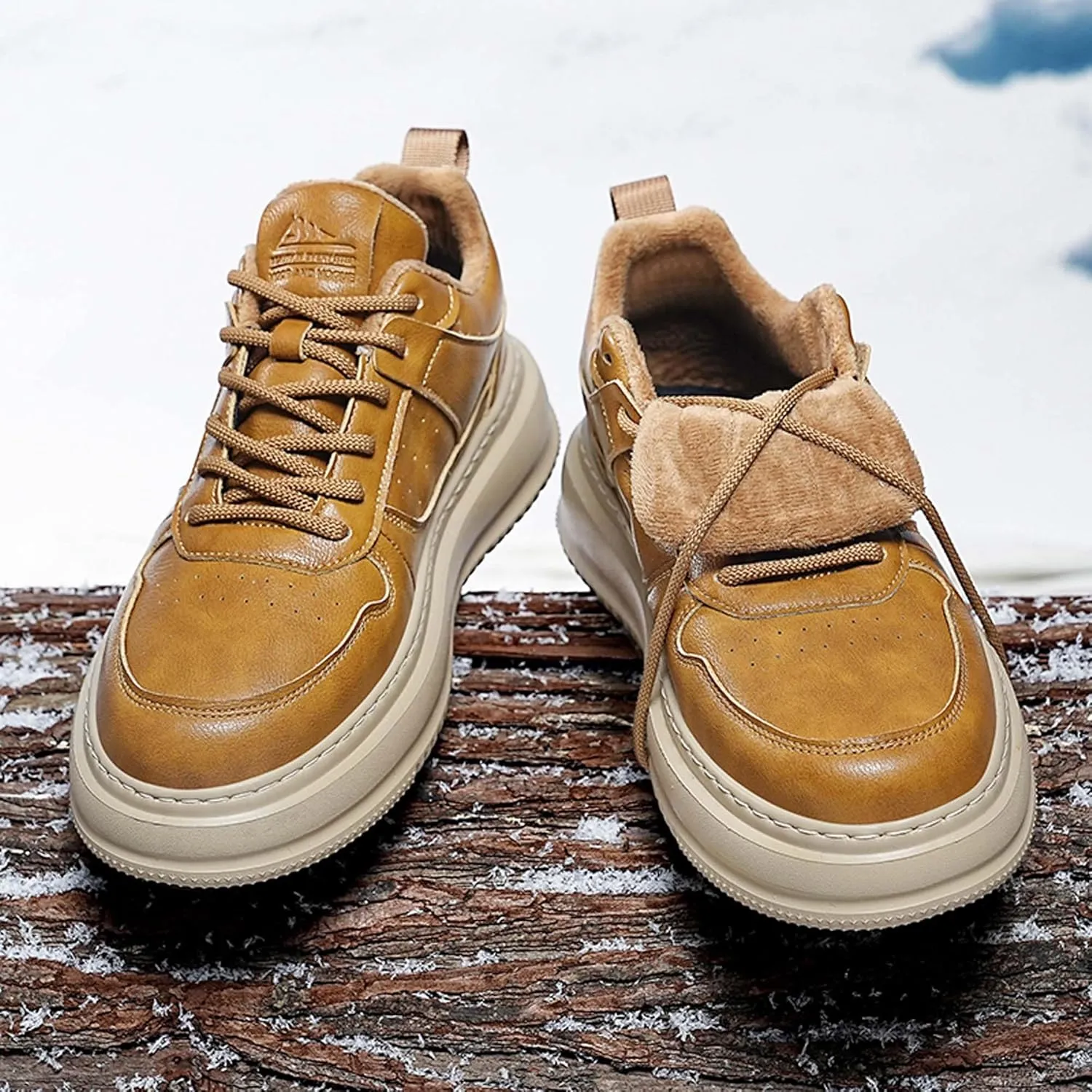 Men's Winter Skateboarding Shoes - Fashionable Casual Shoes - Velvet Warm Walking Shoes - Breathable Running Shoes Outdoor Sports Shoes