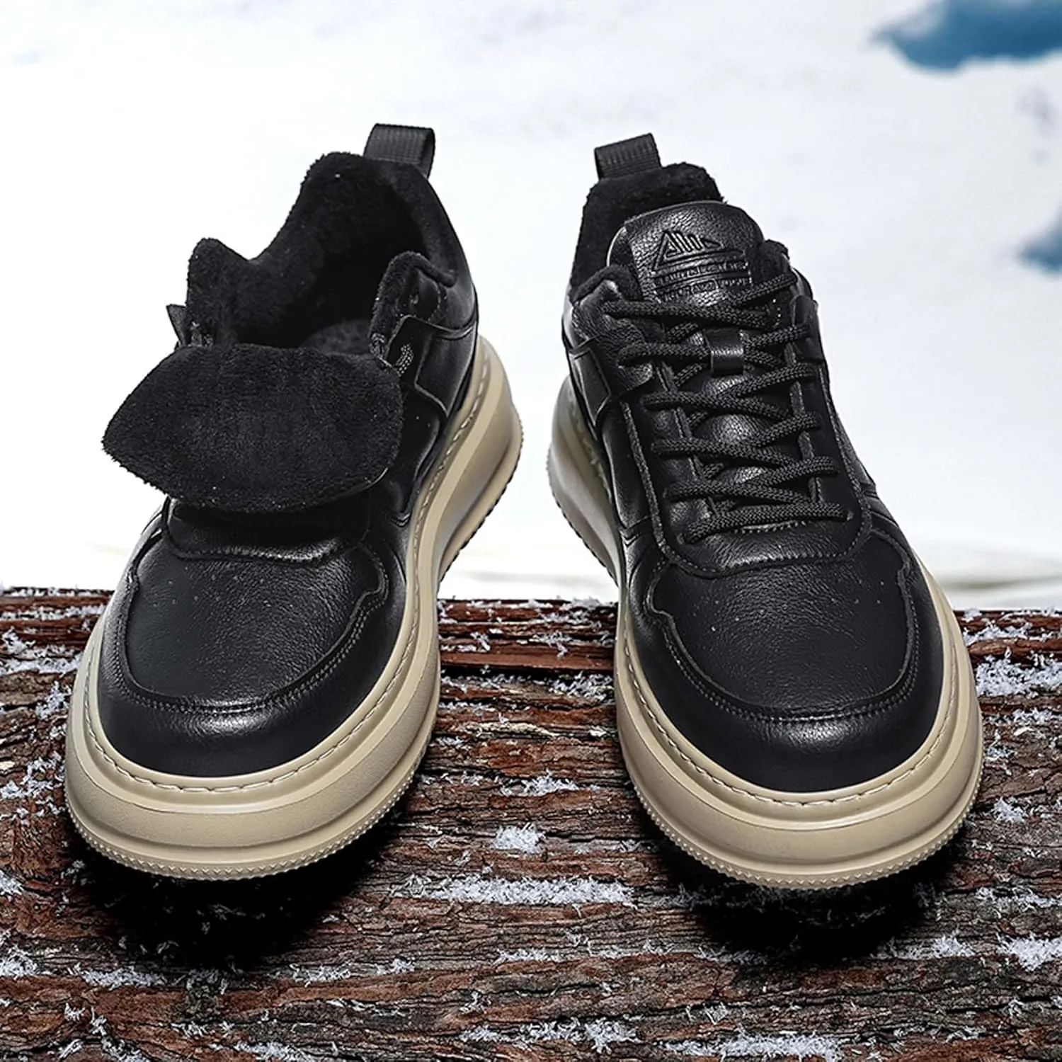 Men's Winter Skateboarding Shoes - Fashionable Casual Shoes - Velvet Warm Walking Shoes - Breathable Running Shoes Outdoor Sports Shoes
