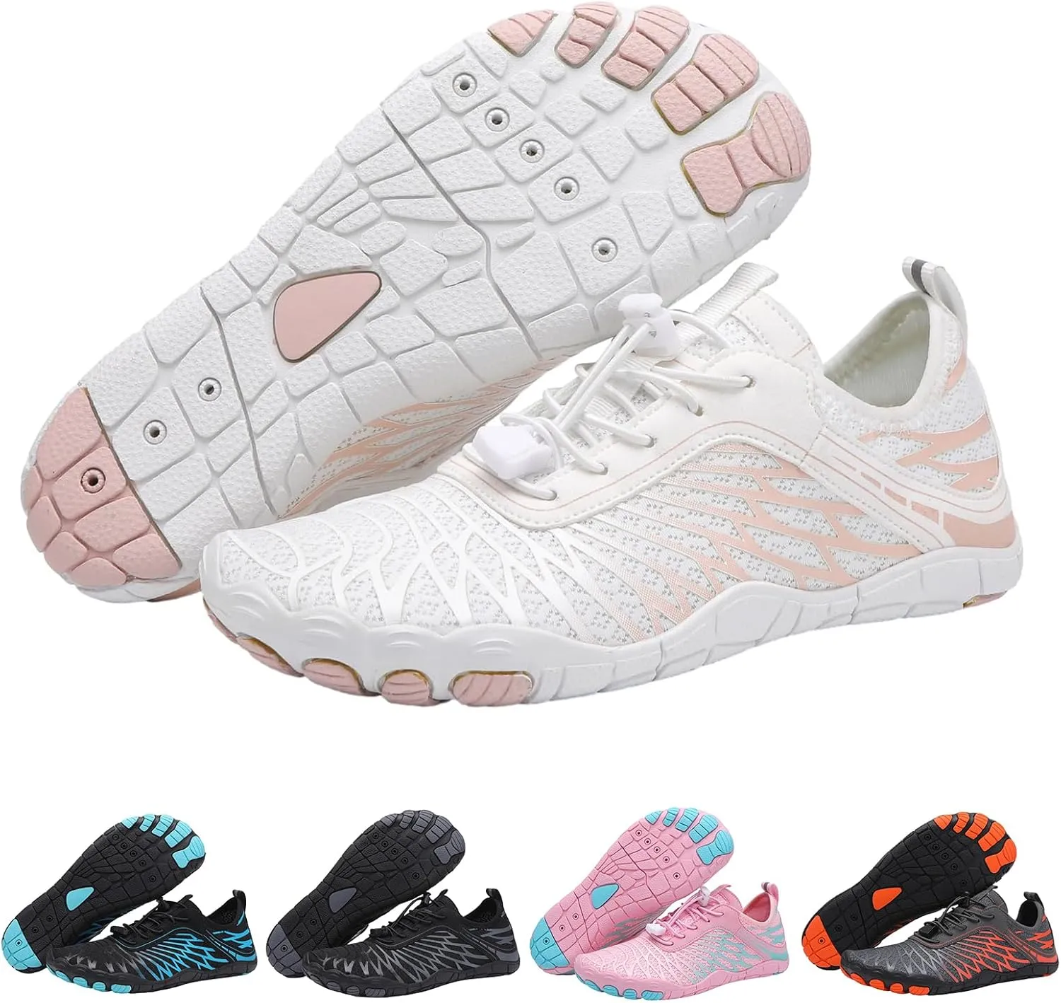 Mens Womens Water Sport Shoes Hiking Footwear Pro Barefoot Shoes Lightweight Quick Drying Aqua Shoe Outdoor Athletic Sport Sneakers Kayaking Boating Hiking Surfing Walking