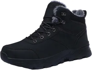 Men's Work Boots Composite Toe Hiking Sneakers Shoes with Fur Lined Womens Safety Shoes Non Slip Waterproof Outdoor Shoes Lightweight Anti Slip Hike Grounded Footwear