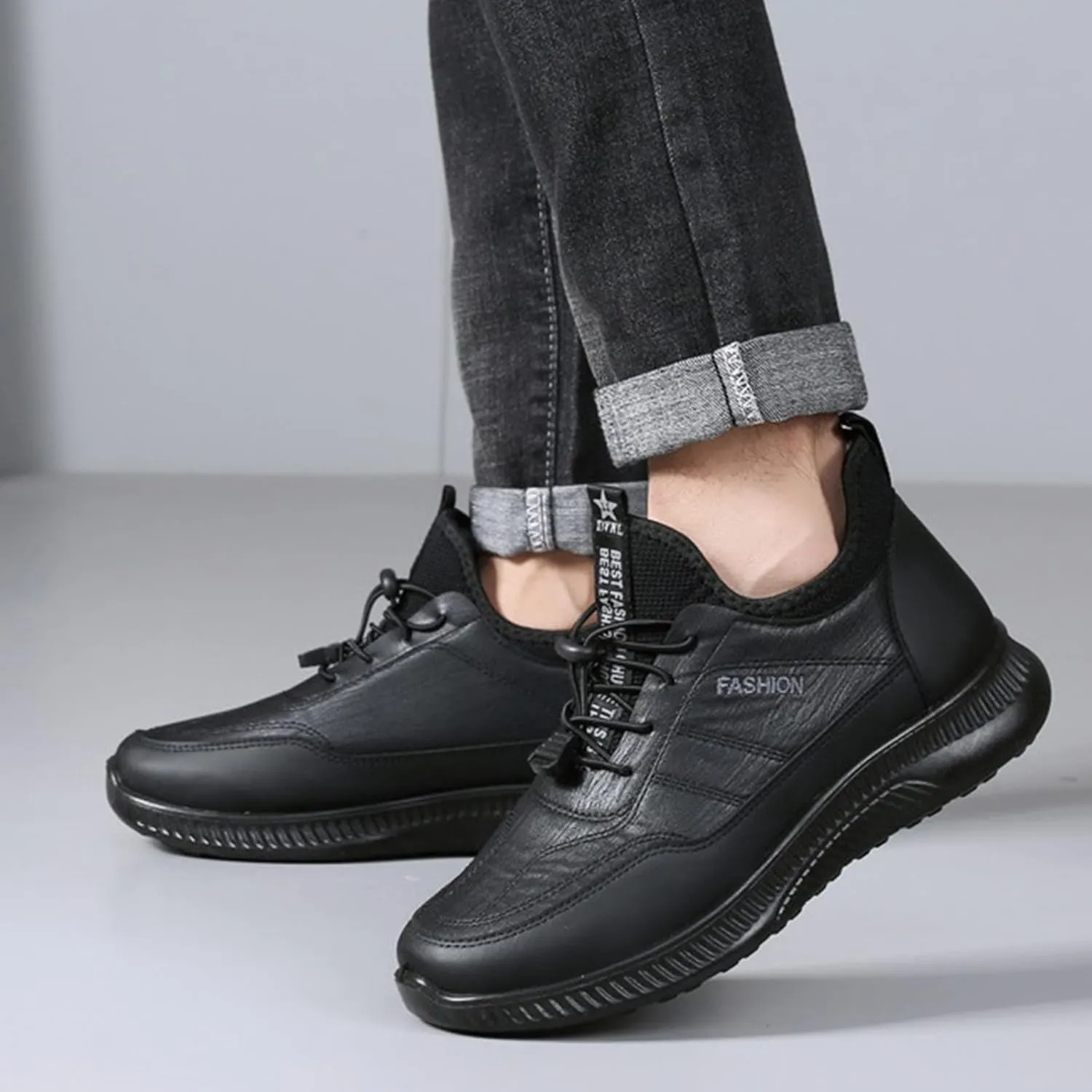 Mens Work Boots Waterproof Hiking Sneakers Zip Up Fur Lined Women's Safety Toe Shoes Waterproof Platform Sneakers Indestructible Hike Grounded Footwear