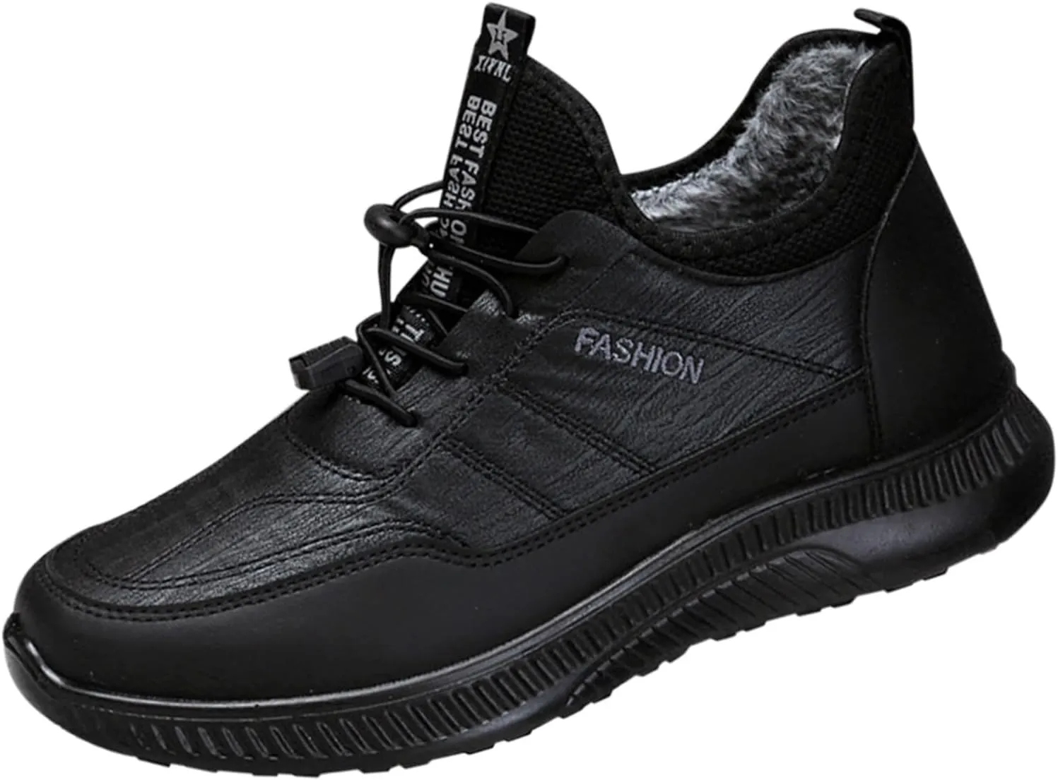 Mens Work Boots Waterproof Hiking Sneakers Zip Up Fur Lined Women's Safety Toe Shoes Waterproof Platform Sneakers Indestructible Hike Grounded Footwear