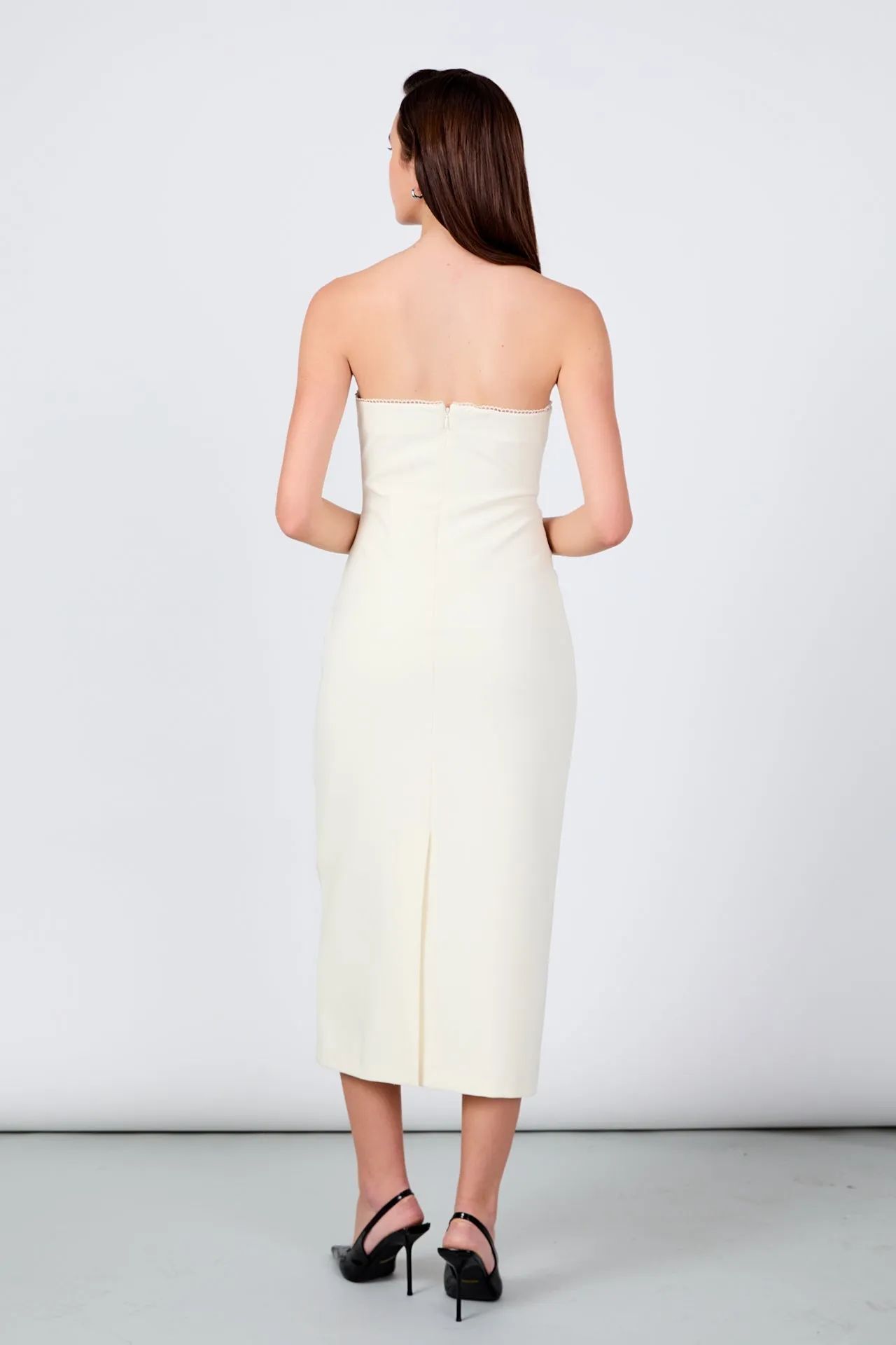 Mina Strapless Midi Dress