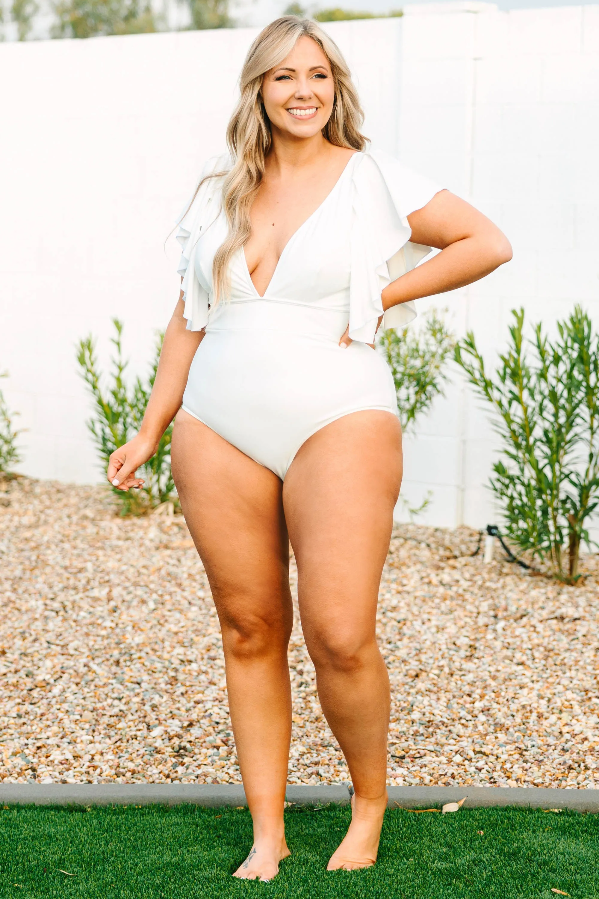 My Heart Is In Hawaii Swimsuit, White