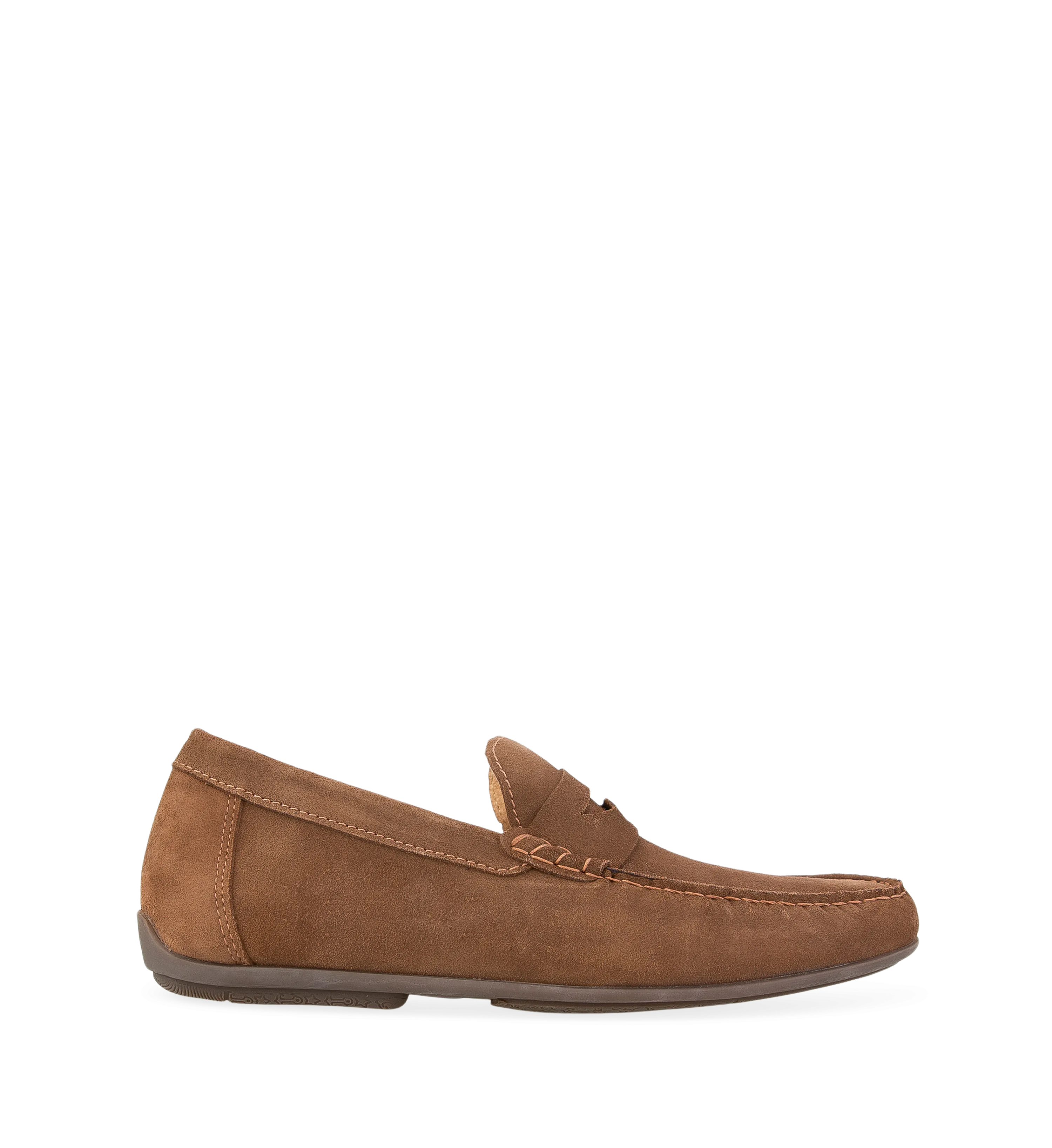 Neon Taupe Suede Loafers