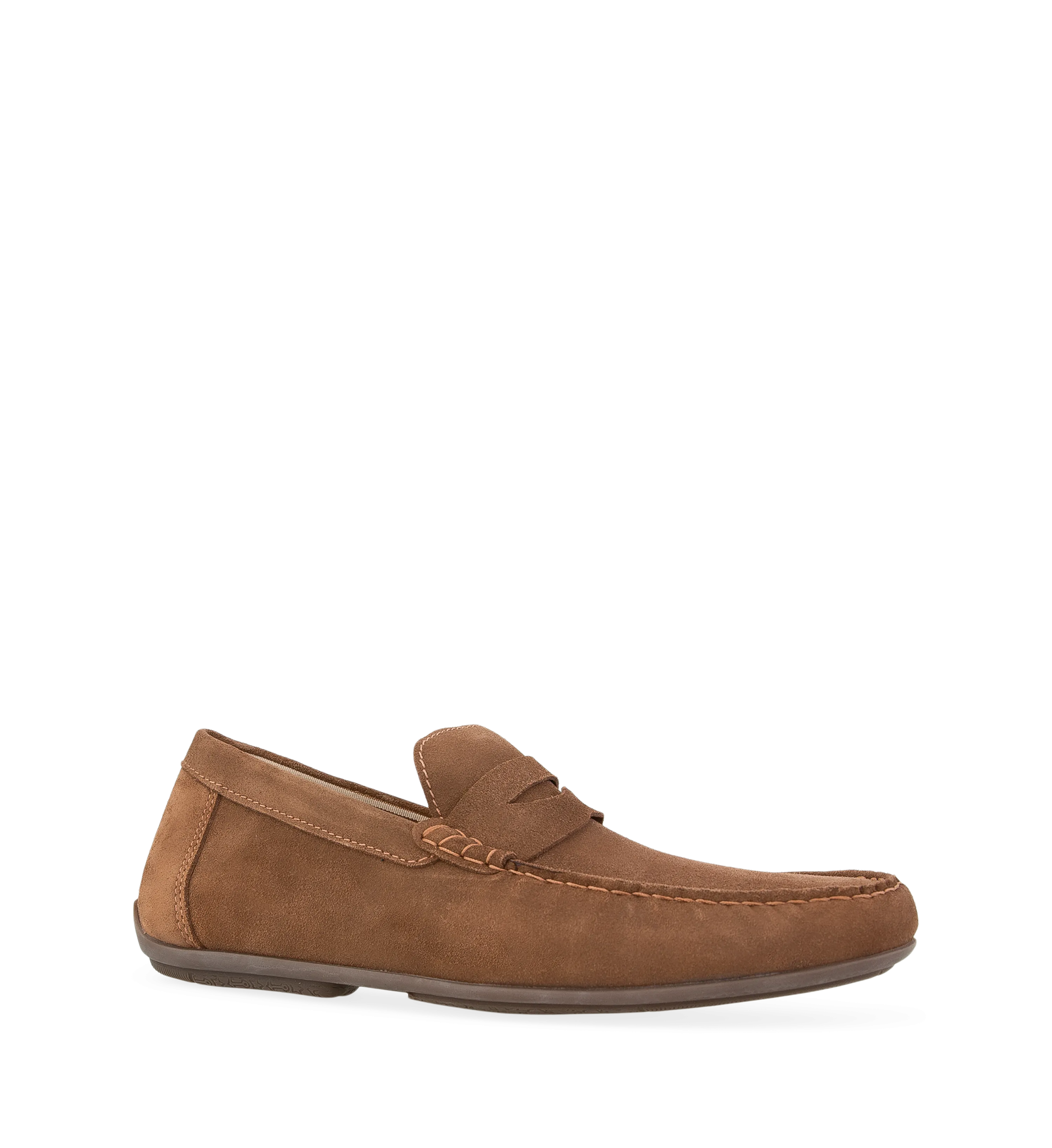 Neon Taupe Suede Loafers