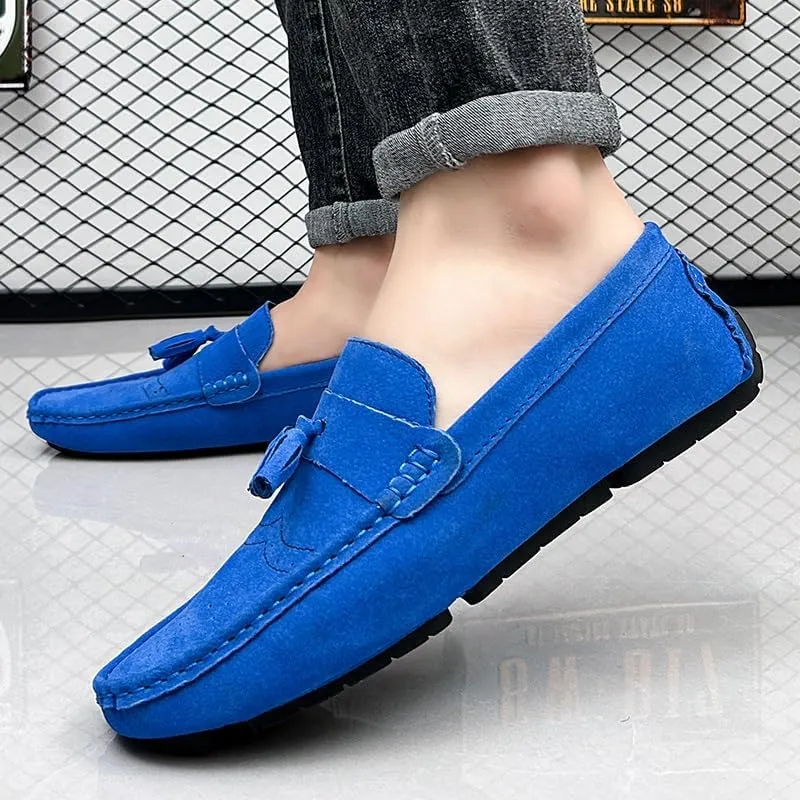 New Loafers for Men Penny Loafers with Tassel Suede Vamp Resistant Comfortable Anti-Slip Wedding Slip On