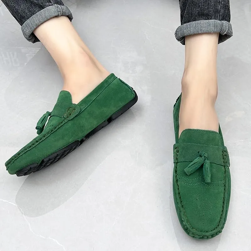 New Loafers for Men Penny Loafers with Tassel Suede Vamp Resistant Comfortable Anti-Slip Wedding Slip On