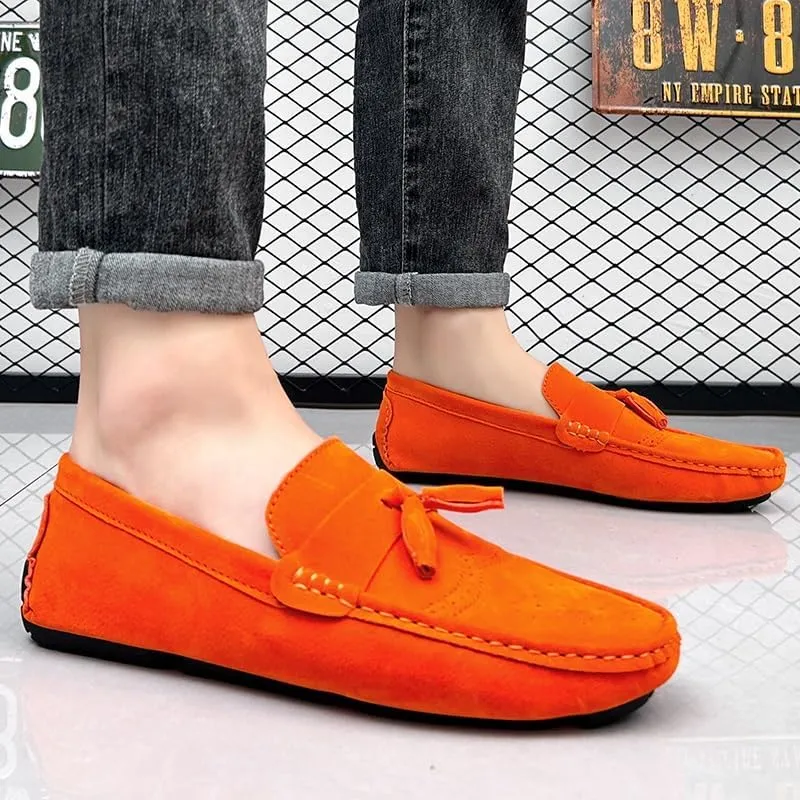 New Loafers for Men Penny Loafers with Tassel Suede Vamp Resistant Comfortable Anti-Slip Wedding Slip On