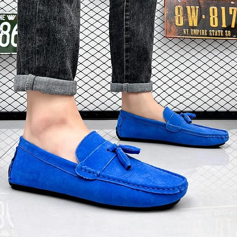 New Loafers for Men Penny Loafers with Tassel Suede Vamp Resistant Comfortable Anti-Slip Wedding Slip On