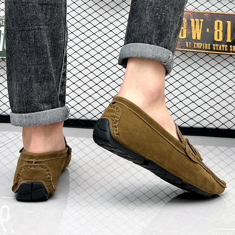 New Loafers for Men Penny Loafers with Tassel Suede Vamp Resistant Comfortable Anti-Slip Wedding Slip On