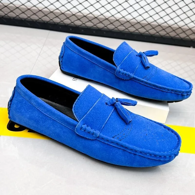 New Loafers for Men Penny Loafers with Tassel Suede Vamp Resistant Comfortable Anti-Slip Wedding Slip On