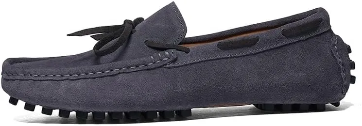 New Men's Shoes Mens Loafers Suede Leather Moccasins Driving Loafers Boat Shoes Simple Comfortable Flexible Flat Heel Lightweight Resistant Casual