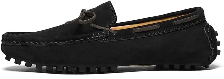 New Men's Shoes Mens Loafers Suede Leather Moccasins Driving Loafers Boat Shoes Simple Comfortable Flexible Flat Heel Lightweight Resistant Casual