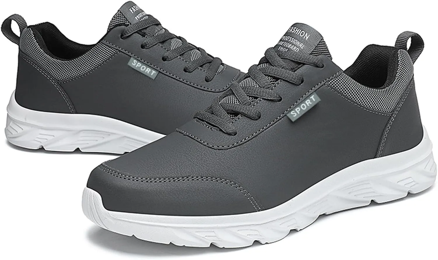 Outdoor Men Mountaineering Casual Sport Shoes Lace Up Solid Color Running Breathable Soft Bottom Shoes round Sneaker Laces for Men, 8.5