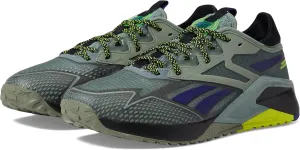 Reebok Men's Nano X2 Tr Adventure Cross Trainer, Harmony Green/Black/Solar Acid Yellow, 7.5