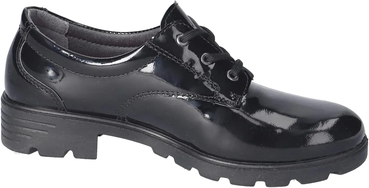 RICOSTA Nancy 7201002-093 Black Patent Leather Girls Lace Up School Shoes