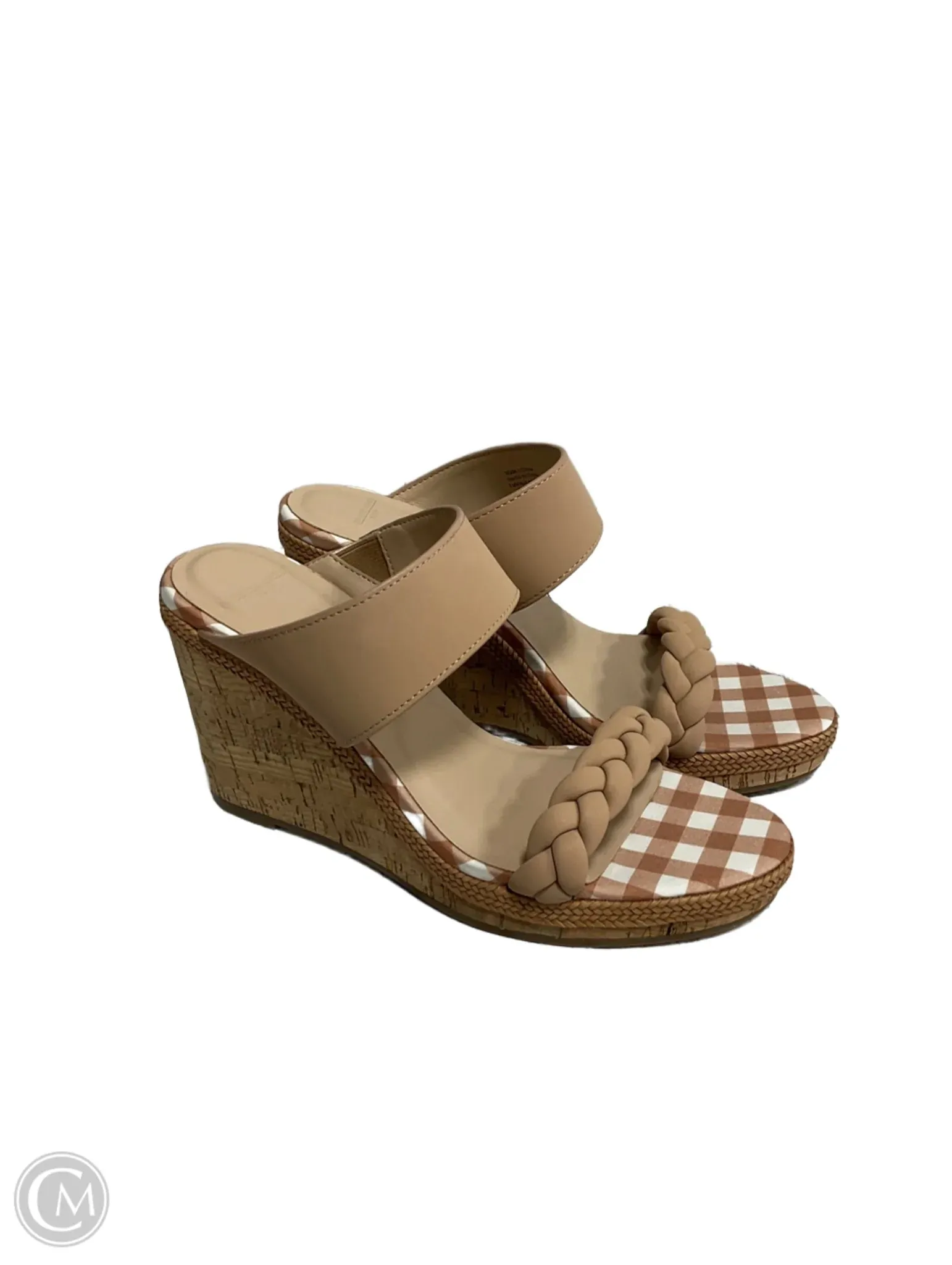 Sandals Heels Wedge By Draper James Rsvp In Beige, Size: 7.5