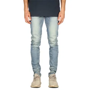 Slim Fit Men's Jeans Washed Mid Waisted Elasticity Straight Pants