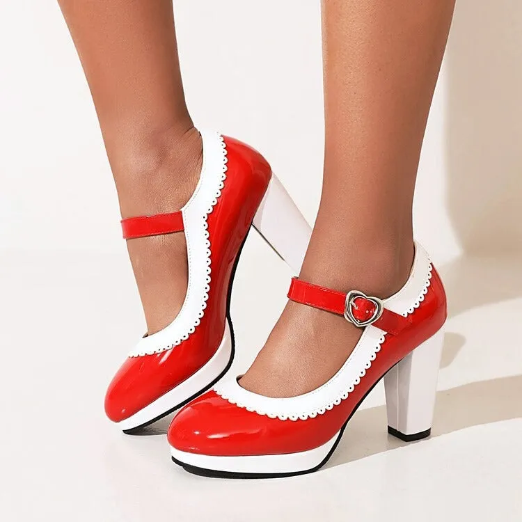 Spring And Summer Women's Shoes Mary Jane High Heels Shallow Lace Simple Retro Elegant