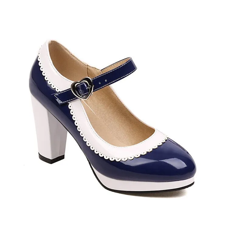 Spring And Summer Women's Shoes Mary Jane High Heels Shallow Lace Simple Retro Elegant