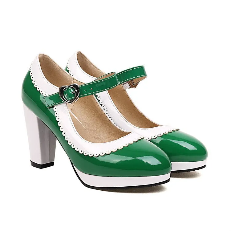 Spring And Summer Women's Shoes Mary Jane High Heels Shallow Lace Simple Retro Elegant