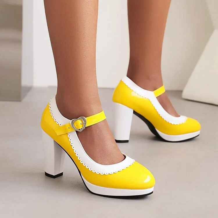 Spring And Summer Women's Shoes Mary Jane High Heels Shallow Lace Simple Retro Elegant
