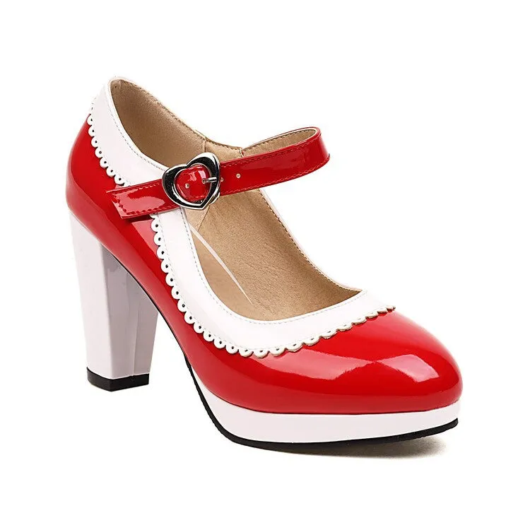 Spring And Summer Women's Shoes Mary Jane High Heels Shallow Lace Simple Retro Elegant