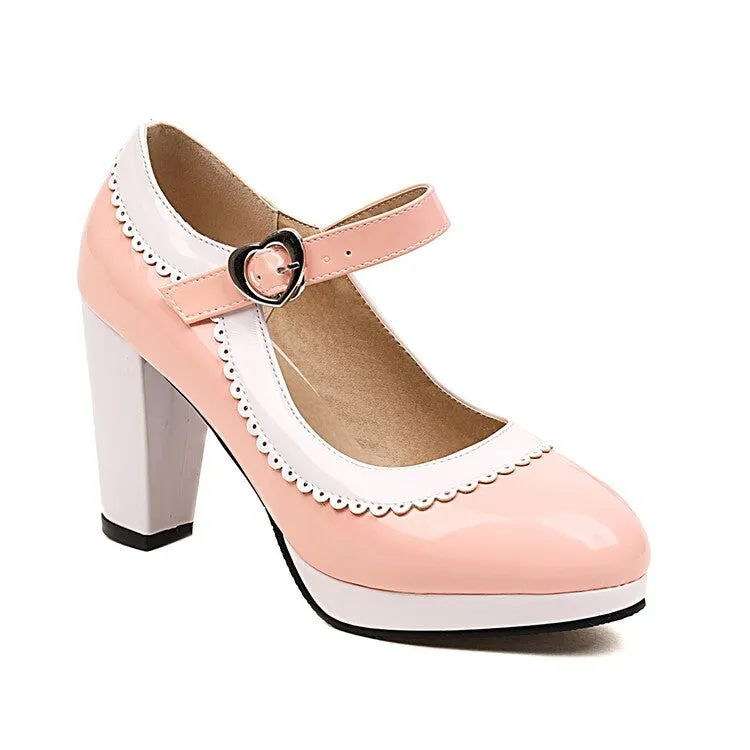 Spring And Summer Women's Shoes Mary Jane High Heels Shallow Lace Simple Retro Elegant