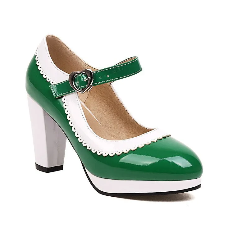 Spring And Summer Women's Shoes Mary Jane High Heels Shallow Lace Simple Retro Elegant