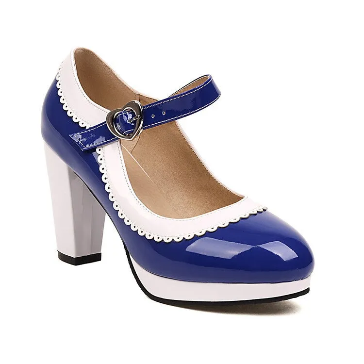 Spring And Summer Women's Shoes Mary Jane High Heels Shallow Lace Simple Retro Elegant
