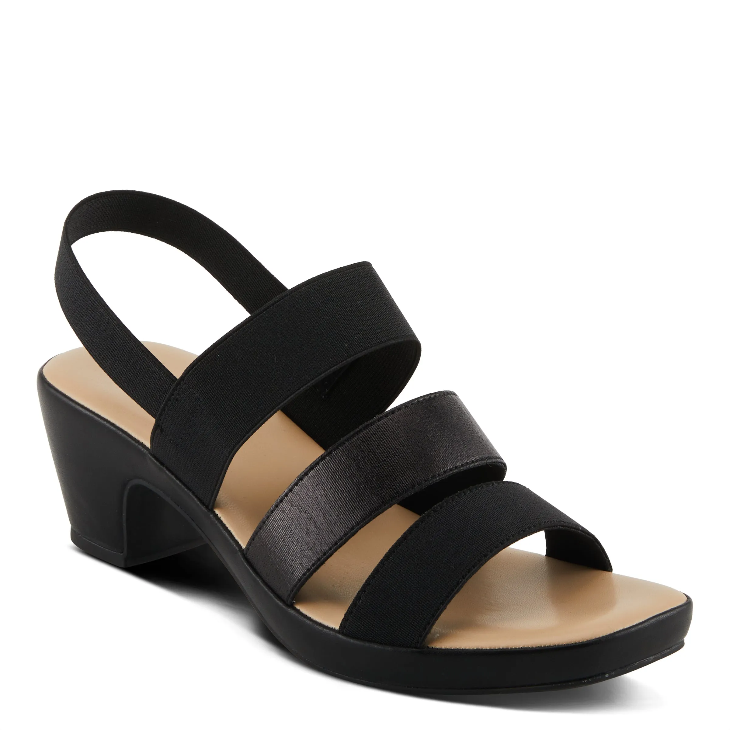 Spring Step Shoes  Patrizia Marzula Women’s Metallic Textile Sandals 2.5" Heel