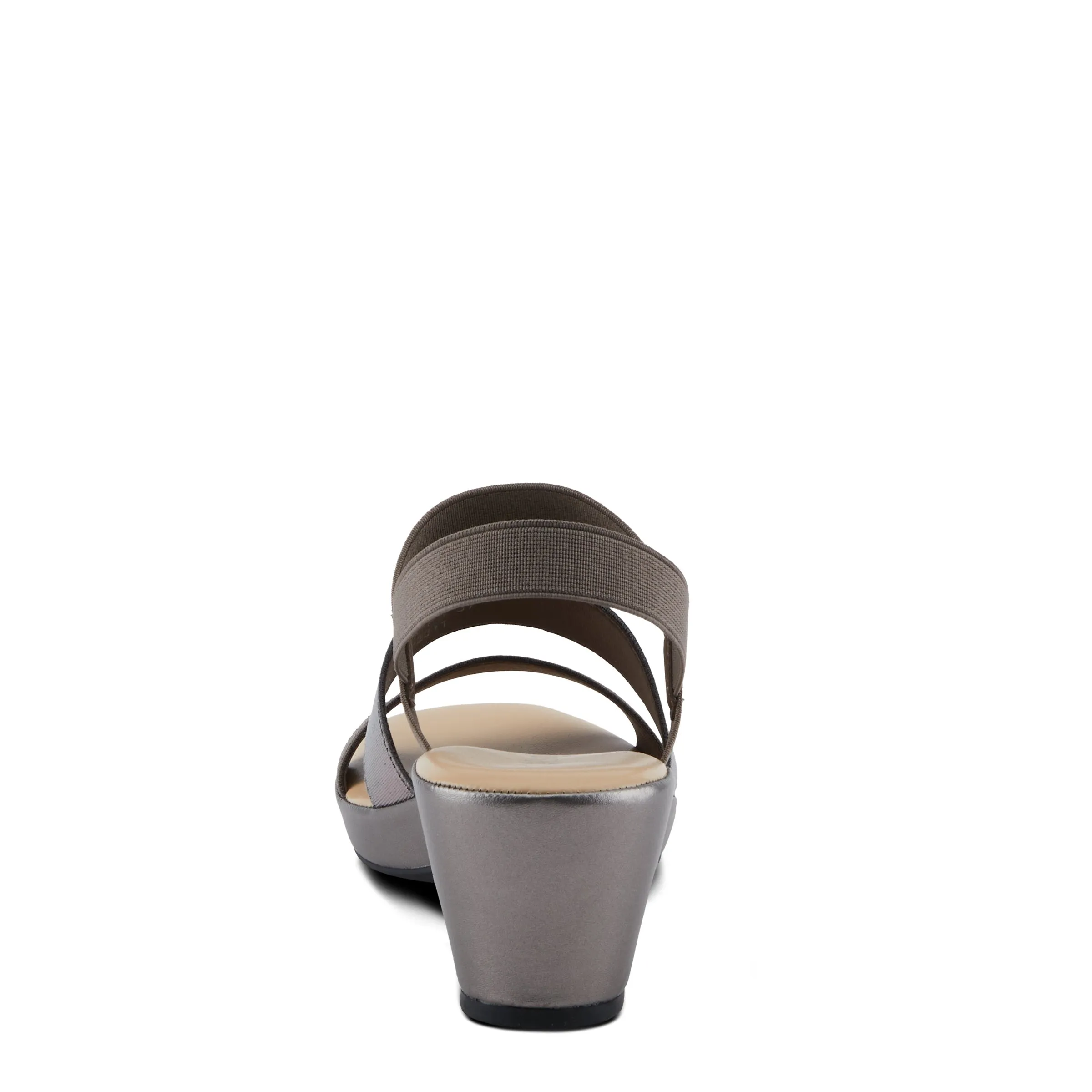 Spring Step Shoes  Patrizia Marzula Women’s Metallic Textile Sandals 2.5" Heel