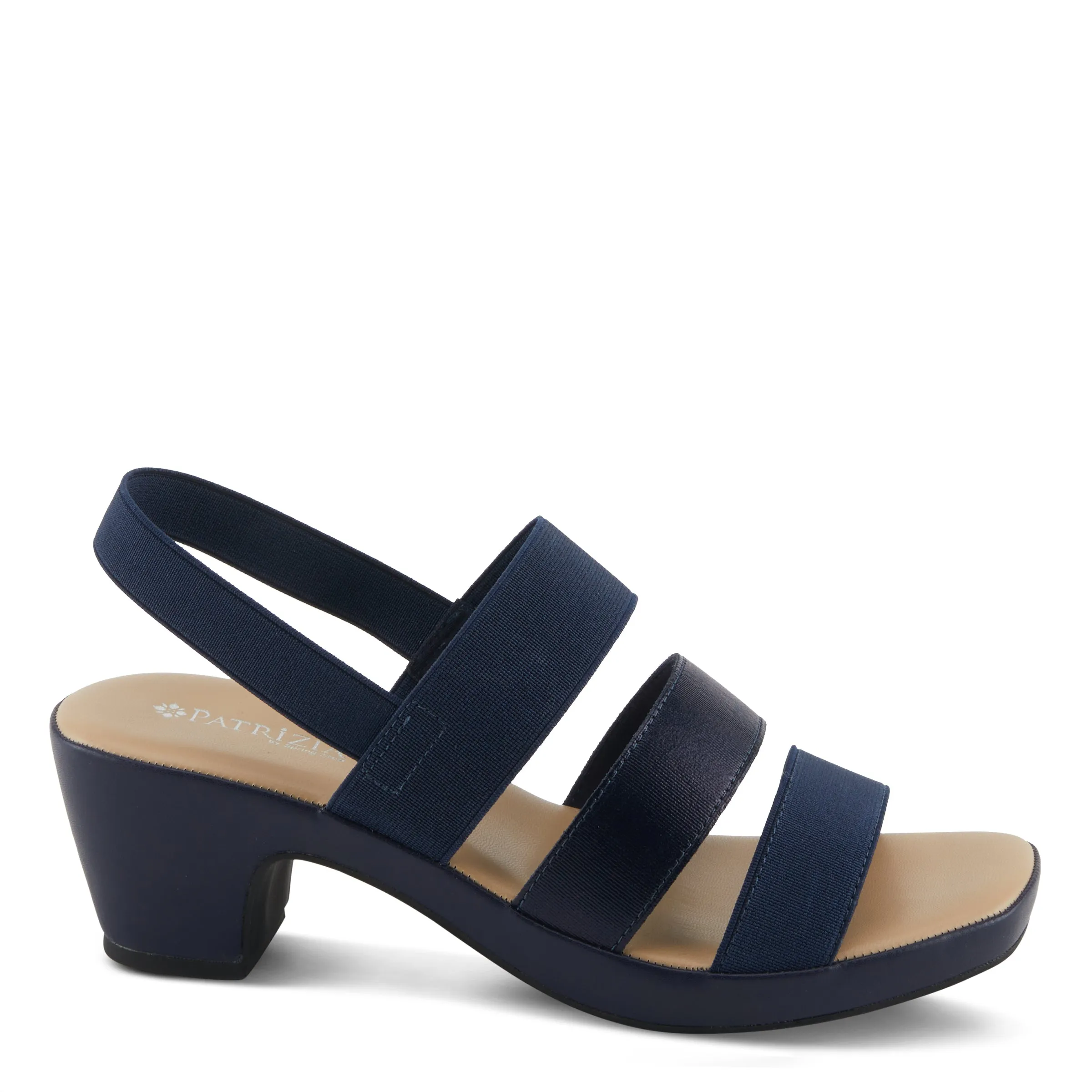 Spring Step Shoes  Patrizia Marzula Women’s Metallic Textile Sandals 2.5" Heel