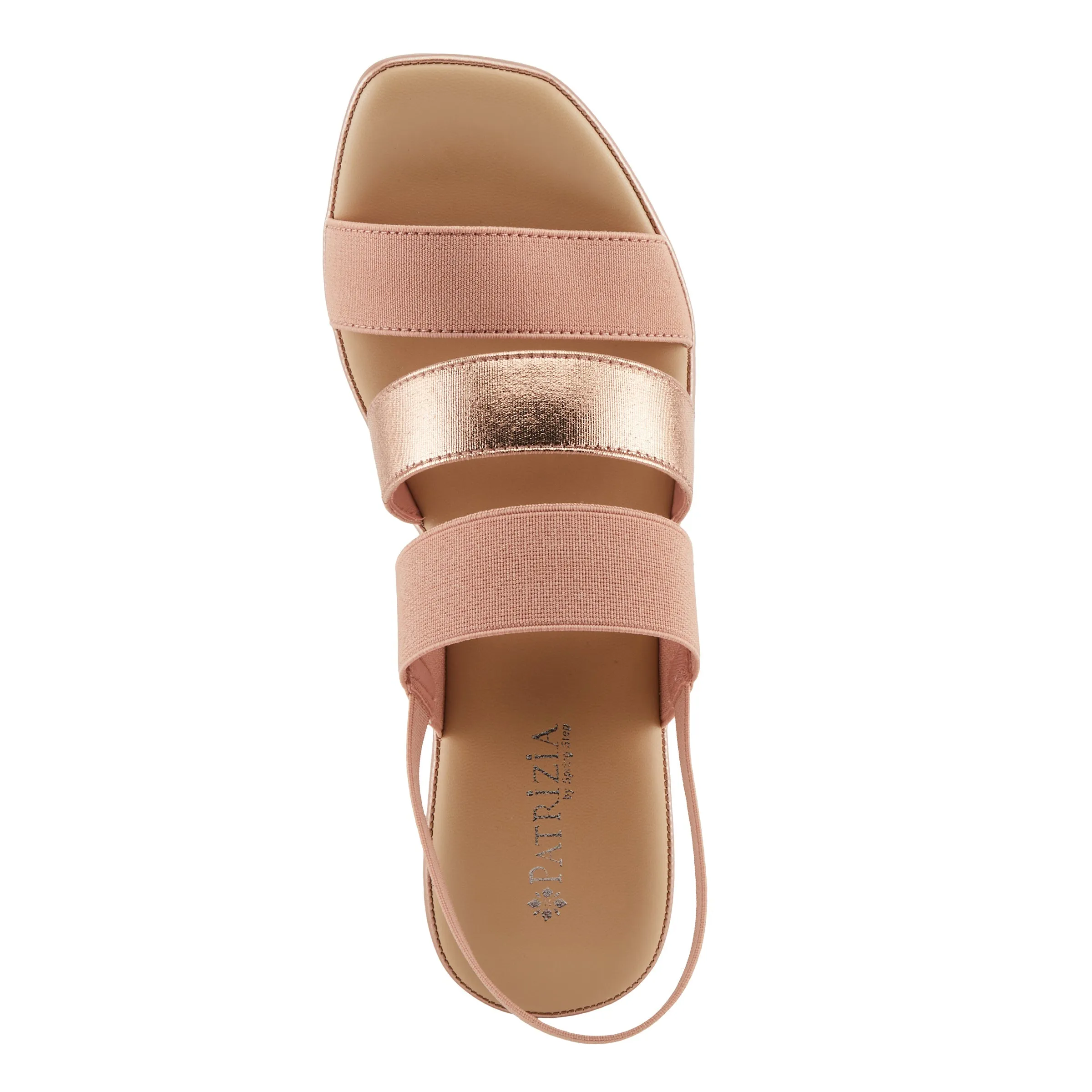 Spring Step Shoes  Patrizia Marzula Women’s Metallic Textile Sandals 2.5" Heel