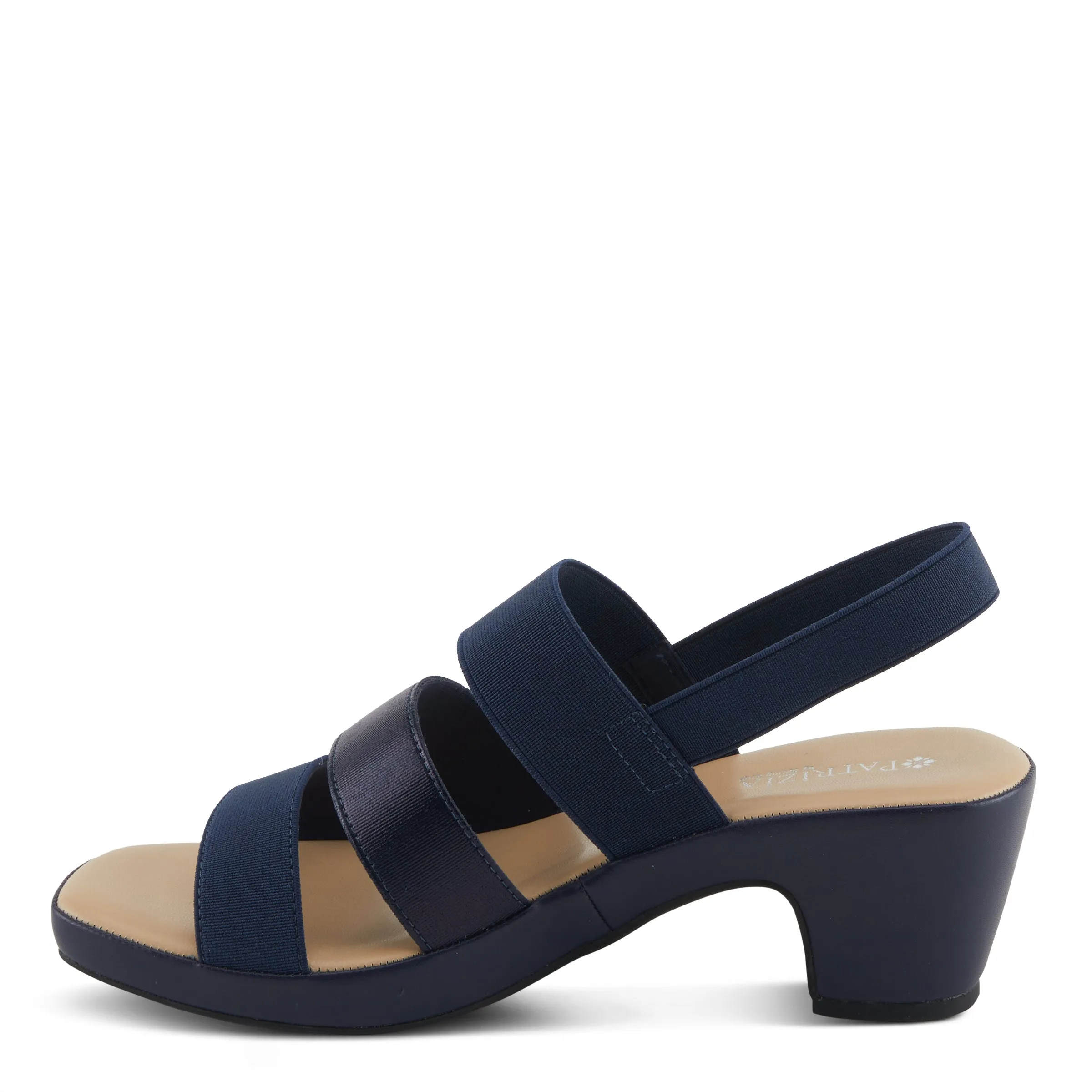 Spring Step Shoes  Patrizia Marzula Women’s Metallic Textile Sandals 2.5" Heel