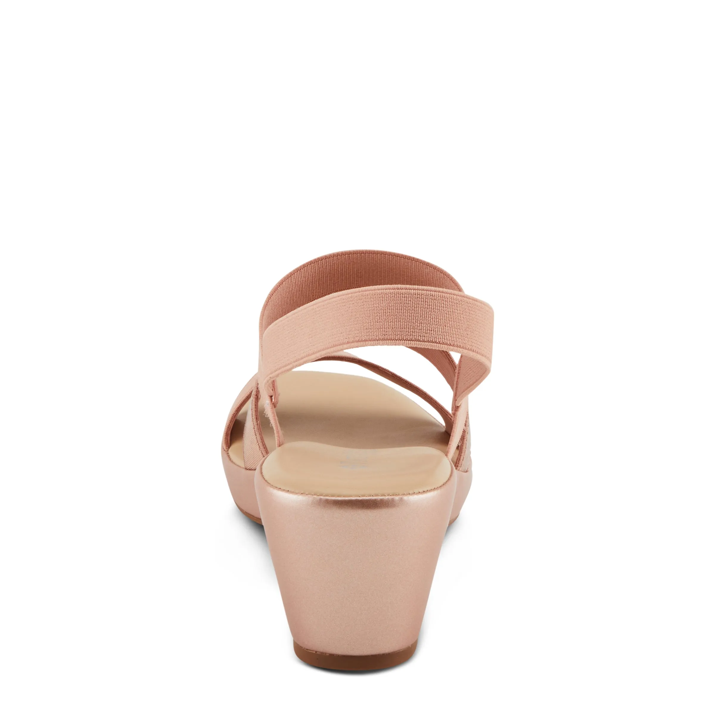 Spring Step Shoes  Patrizia Marzula Women’s Metallic Textile Sandals 2.5" Heel