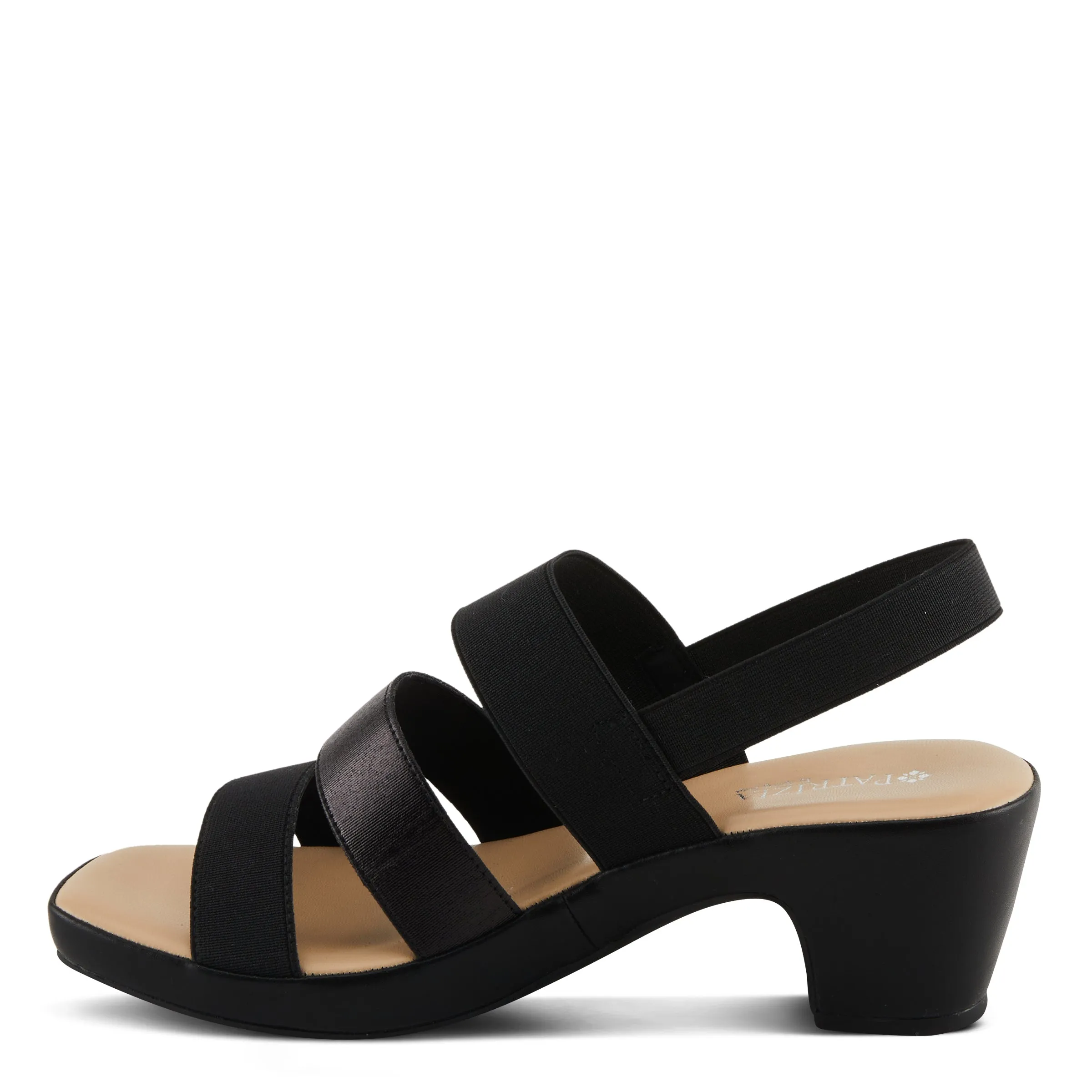 Spring Step Shoes  Patrizia Marzula Women’s Metallic Textile Sandals 2.5" Heel