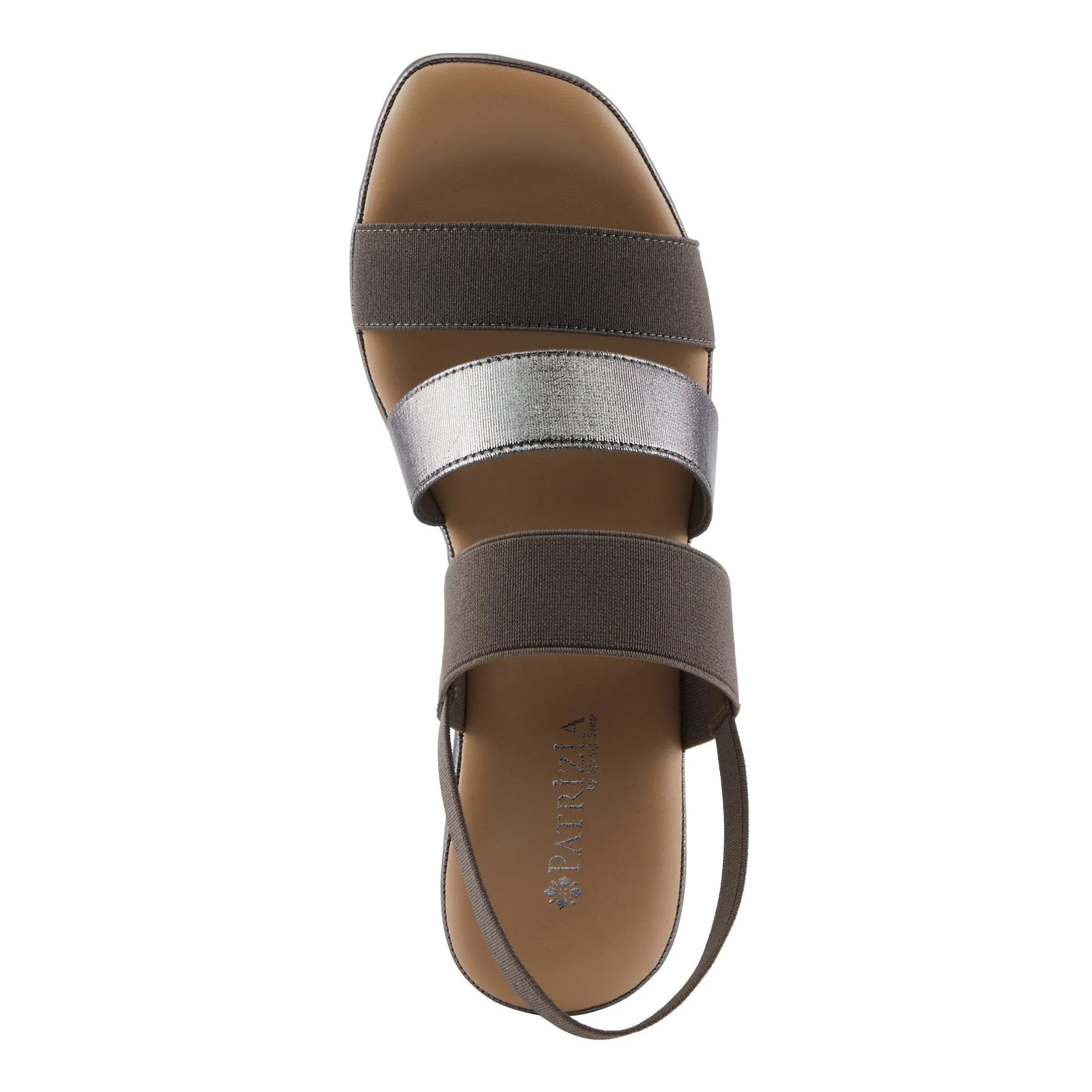 Spring Step Shoes  Patrizia Marzula Women’s Metallic Textile Sandals 2.5" Heel